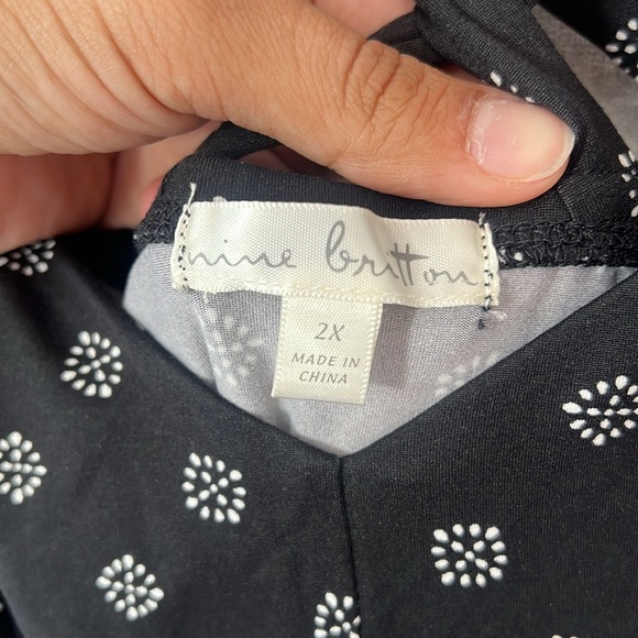 NWT Nine Britton Lizzy Maternity Brushed Knit Fit and Flare Dress Plus Size 2X - Picture 5 of 15